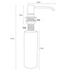 Hiendure Stainless Steel Sink Soap Dispenser Large Capacity 13 OZ