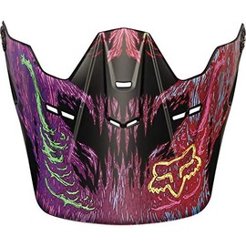 Fox Racing Dragnar Visor Youth MX15 V1 Off-Road Motorcycle Helmet Accessories - Matte Black/No Size