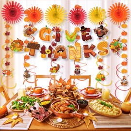 Anor WishLife Fall Banner,Thanksgiving Day Banner,Fall Party Decorations,Thanksgiving Day Decorations for Girls,Boys,Kids,Home,Classroom,Office