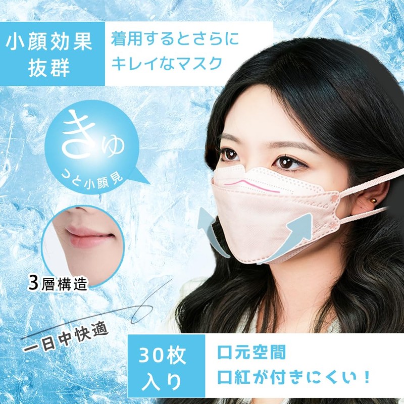OHTE New Comfortable Mouth Space Mask, 3D Mask, Spunlace, Milky