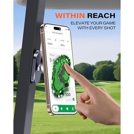 A2C Alloy Magnetic Golf Cart Phone Holder for MagSafe iPhone, Unique Fathers Day Golf Gifts for Men Dad Him Husband Ladies Her Golfers, Golf Accessories Essentials Gadgets Fits EZGO, Club Car, Yamaha
