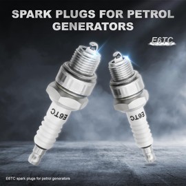 Wai Danie 2Pcs E6TC Motorcycle Spark Plug BP6HS Compatible with Yamaha PW50 PW80 PW60 LT50 LT80 50cc 70cc 90cc 110cc 150cc ATV 4 Wheeler Quad Moped Scooter Go Kart Dirt Bike