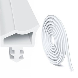 Door Seal White Wooden Frame, 20 m Door Frame Seal for Sound Insulation, Draught Excluder and Door Seals, for Moisture Proof, Sound Insulation and Collision Avoidance