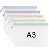 A3 Plastic Zip Wallets - 5PCS A3 Zip Lock Bags