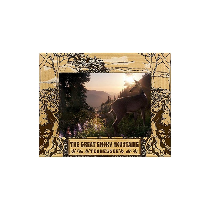 SMS Gifts The Great Smoky Mountains Tennessee Laser Engraved Wood