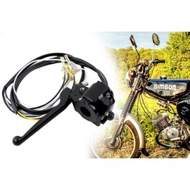Switch unit left with clutch lever 6 V I 12 V for handlebars Simson S51, S53, S70, S83, SR50, SR80 including double button, dim switch and indicator switch