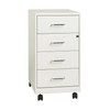 Hirsh Industries 18" Deep 4 Drawer Steel Mobile Storage Cabinet