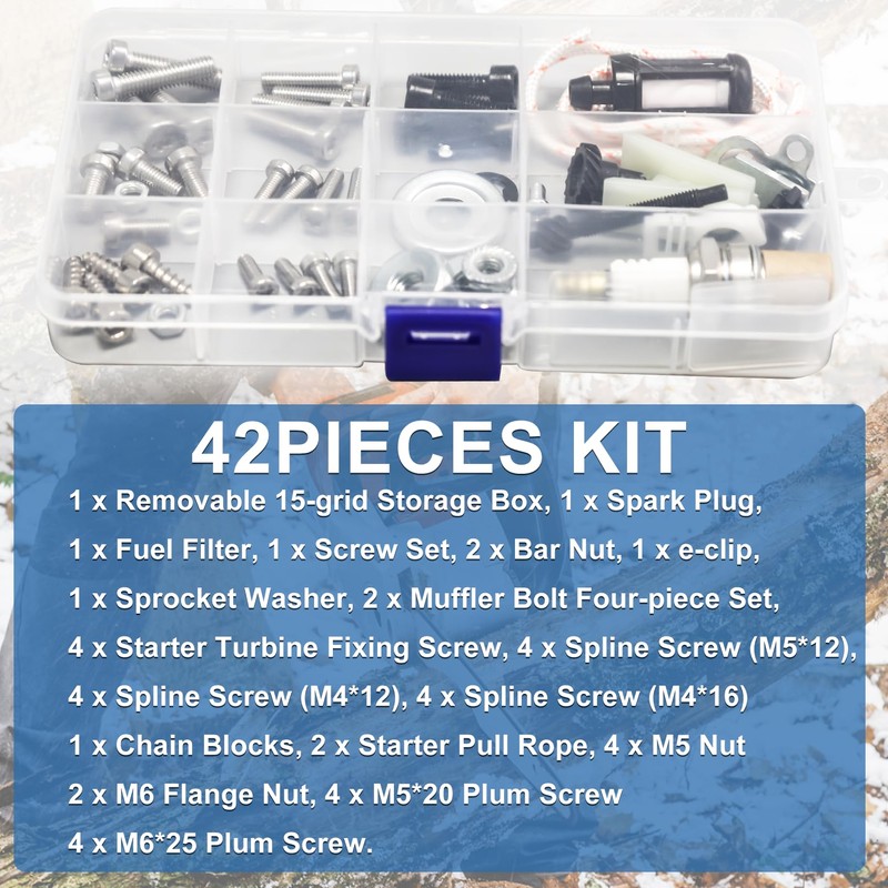 AUMEL Bolts Bar Nuts Stud Screw Hardware Kit for Stihl