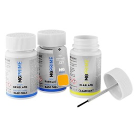 Autolack Lackstift Set für Renault J37 Jaune Syrius Nacre/Sirius-Gelb Perleffekt Grundlack Basislack Klarlack je 50ml