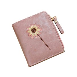 Oyccen Beautiful Women's Wallet with Zip Wallet Small Purse Girls Short Card Holder, pink