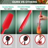 4 Pieces Long Handle Silicone Jar Spatula Kitchen Scraper Spatula