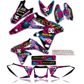 MX ISLAND 1994 1995 KAWASAKI KX 125 250 KX250 KX125 GRAPHICS NIGHT RIDER: MAGENTA DECALS