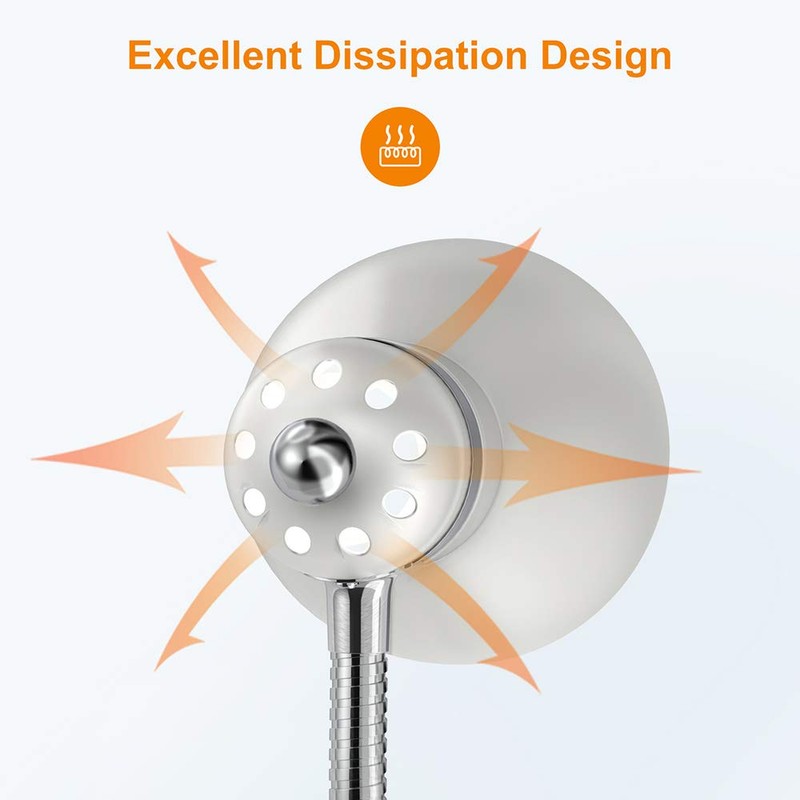 LEPOWER Metal Desk Lamp, Adjustable Goose Neck Table Lamp, Eye-Caring