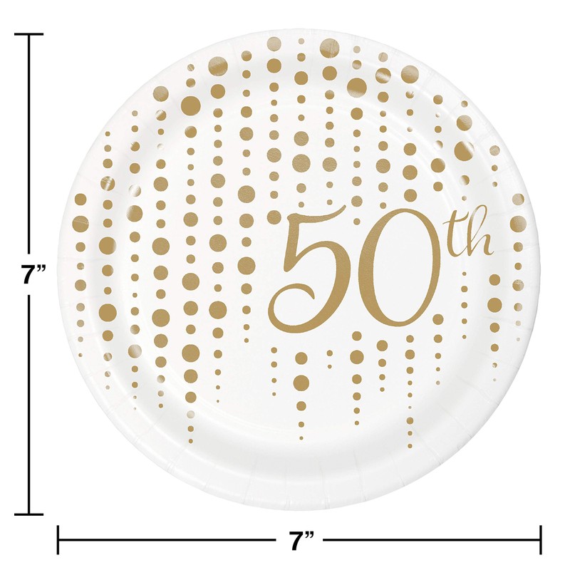 Creative Converting Sparkle and Shine Gold - Platos de postre