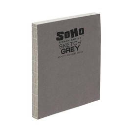 SoHo Urban Artist Open Bound Sketch Pads - Open Coptic Bound Sketch Pads for Drawing, Calligraphy, Any Dry Media, & More! - [Grey - 8.5x11" - Single]