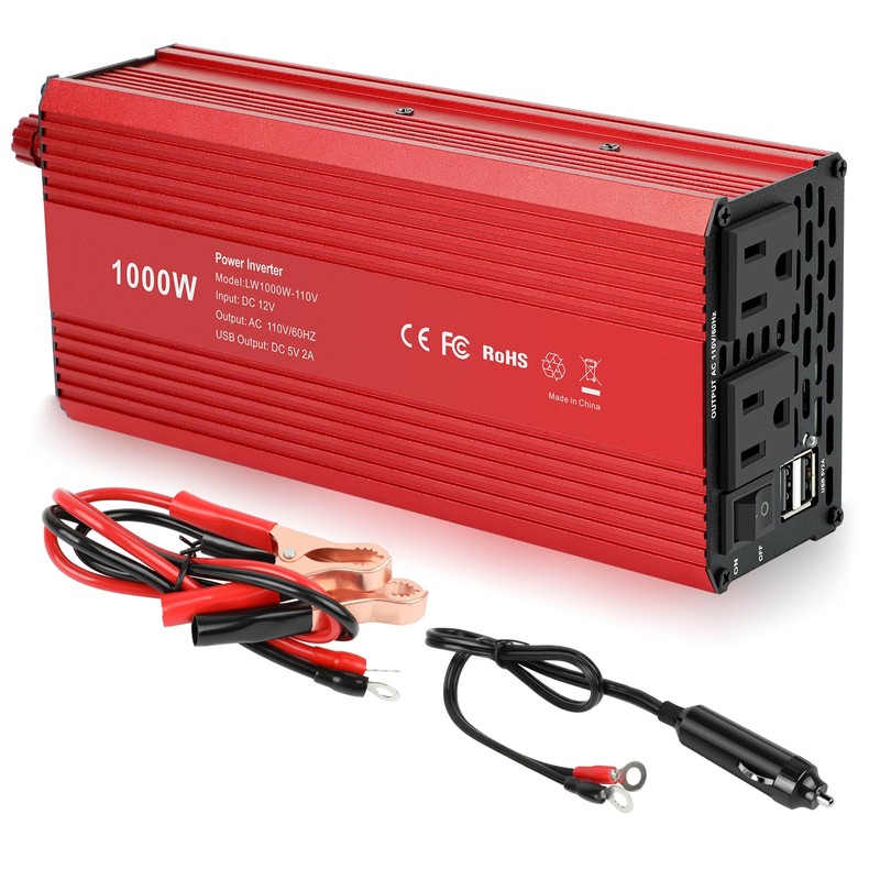 Fancy Buying 1000W/2000W(Peak) Power Inverter for Vehicles, DC 12V to