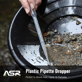 (50 Pack) ASR Outdoor Plastic Dropper Pipette Gold Panning 5.5 Inch - 3mL