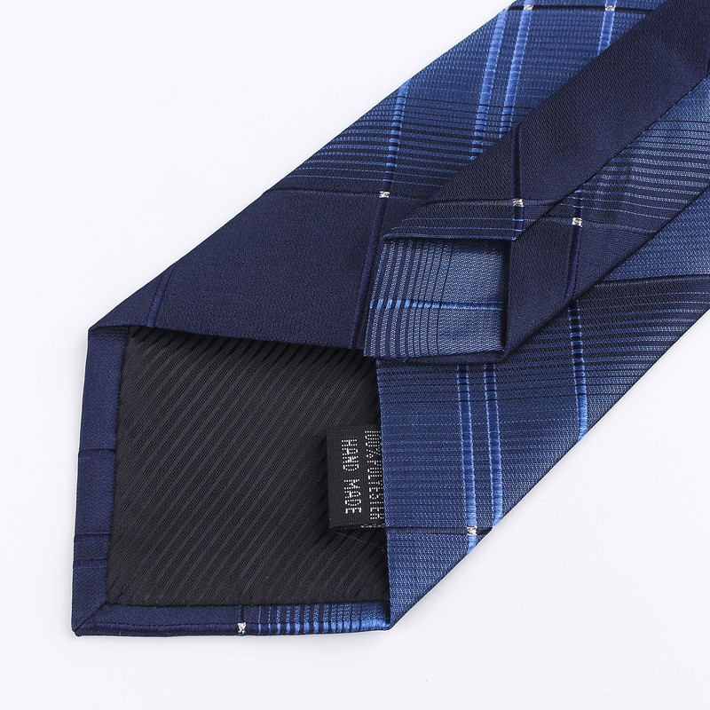 Corbata con cierre preatada para hombre, diseño de rayas, para