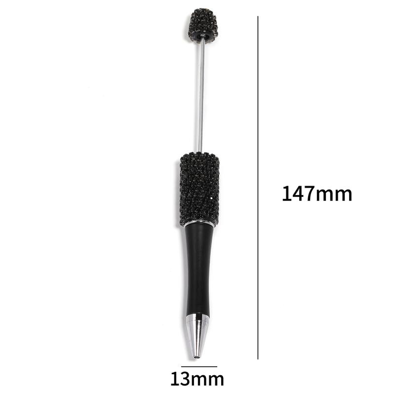 【P160】5pcs Beadable Pens in Solid Colors with Rhinestones and Flatback
