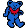 Dancing Bear - Blue with Red Necklace - Bumper Sticker