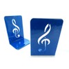 Music Themed Bookend - A Pair of Solid Blue Treble