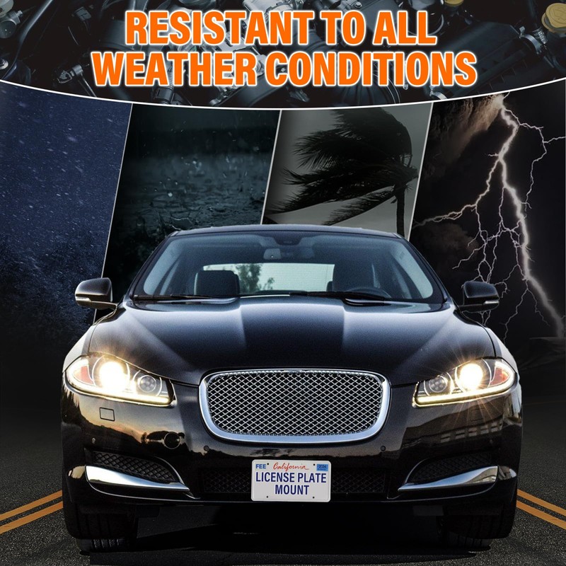 Front License Plate Holder No-Drill License Plate Bracket Mount Anti-Theft