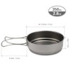[通拓商品]350ml / 500ml Ultralight Titanium Fry Pan Bacteriostatic Pan Outdoor