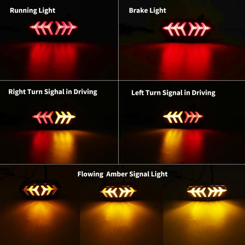 DREAMIZER LED Tail Light w/Turn Signal Sequential Motorcycle Taillight Compatible
