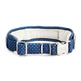 Reddy Navy Cozy Dog Collar, Small