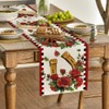 Horseshoe Roses Kentucky Table Runner, Festival Sports Holiday Kitchen Dining
