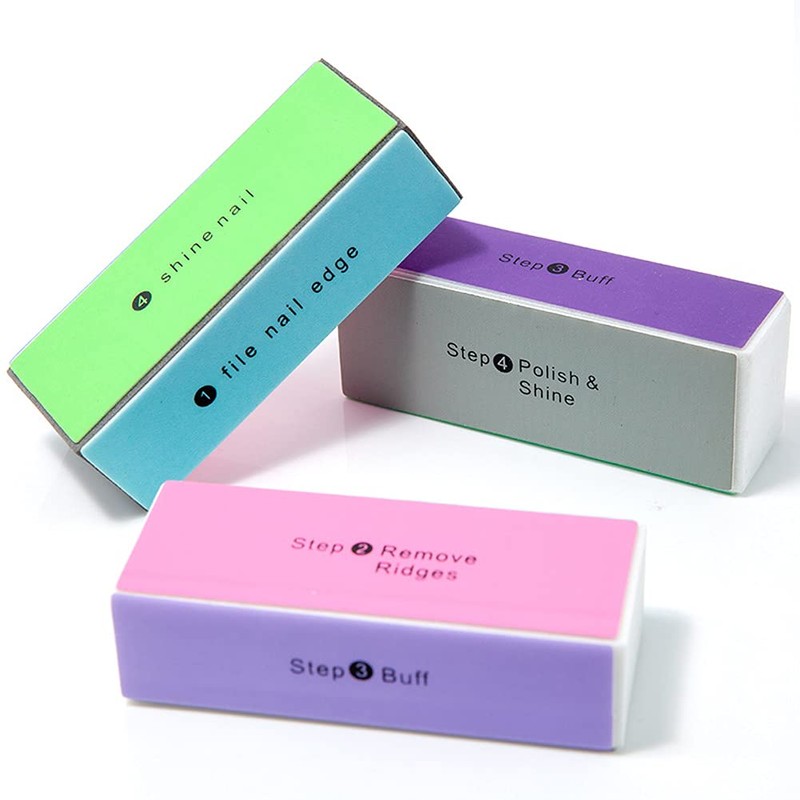 Ericotry 4PCS 4 Way Nail Buffing Block Nail Files Grit