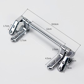 Fanmitrk Toilet Seat Hinge-Zinc Alloy Connecting Rod Toilet Seat Hinge,Replacement Hinge with Fittings and Repair Parts, for Most Seat (XHJLG)