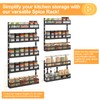 X-cosrack 5-Tier Small Wall-Mounted Spice Rack Organizer, Height-Adjustable, Space-Saving Compact