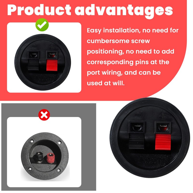 2 PCS Speaker Terminals, Sub Box Terminals Speaker Box Terminal