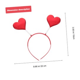 Baluue 4PCS Heart Shape Headband for Valentine's Day Parties Lightweight Hair Accessories Adorable Decorative Hair Hoops with Unique Designs for Special Occasions
