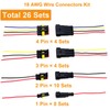 Twippo 18 AWG Waterproof Wire Connectors Automotive Electrical Connectors Quick