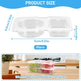 GOCUODE Pack of 30 Snack Containers, Portable Snack Boxes, Snack Pack Containers, Pack of 30