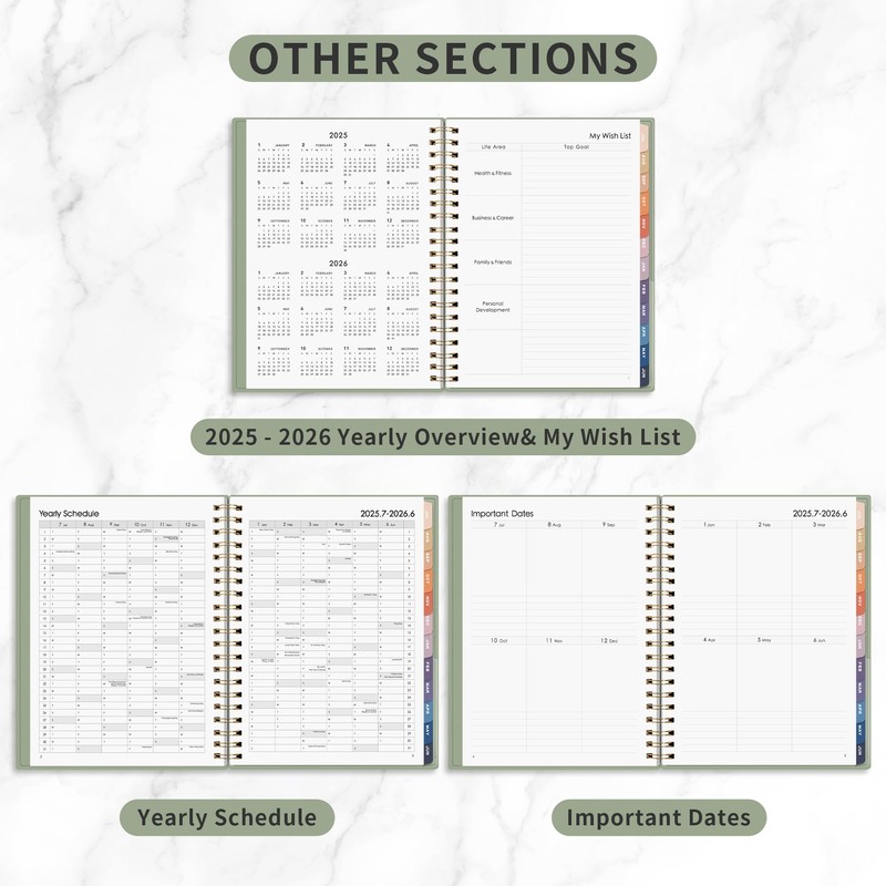 RETTACY Academic Planner, July 2025 - June 2026, Weekly and
