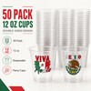 Mexican Independence Day Plastic Cups 50 Pack Disposable Viva Mexico