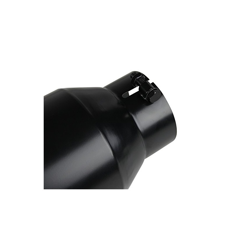 Spec-D Tuning 4"Inlet/6" Outlet Black Stainless Steel Truck Bolt-On Exhaust