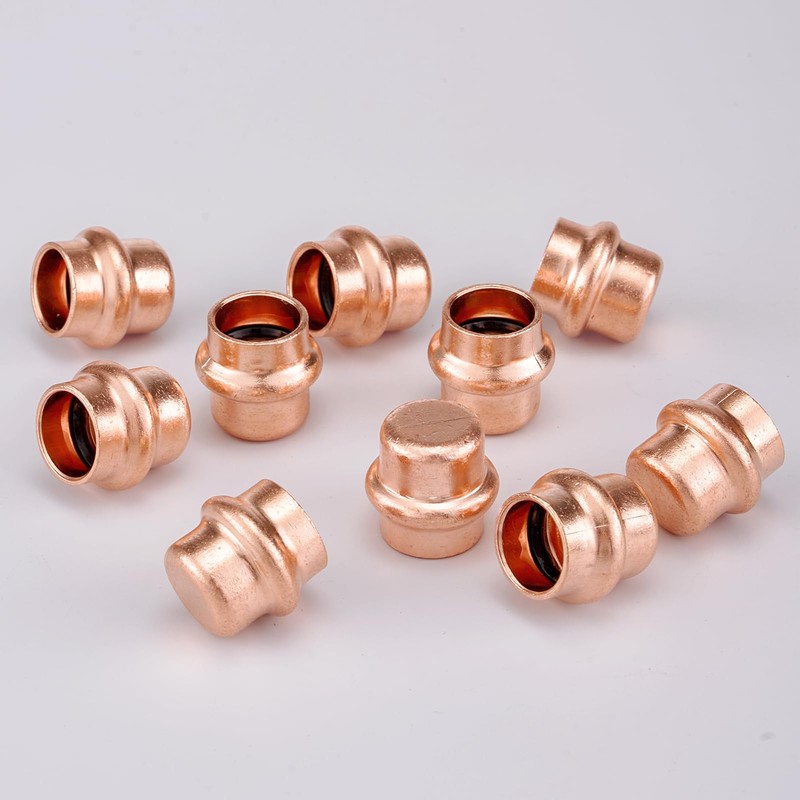 ROGVOC Copper Press Fittings End Cap - Plug, 10-Pcs 1/2