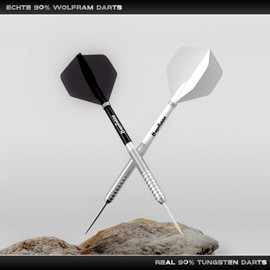 MageRabbit Professional Darts Tungsten Set, Steel Tip Darts 90% Tungsten with 22Grams, and 6pcsTungsten dart Flights, 6pcs Dart Shafts and Wallet,Steel Tip darts, tungsten darts Set