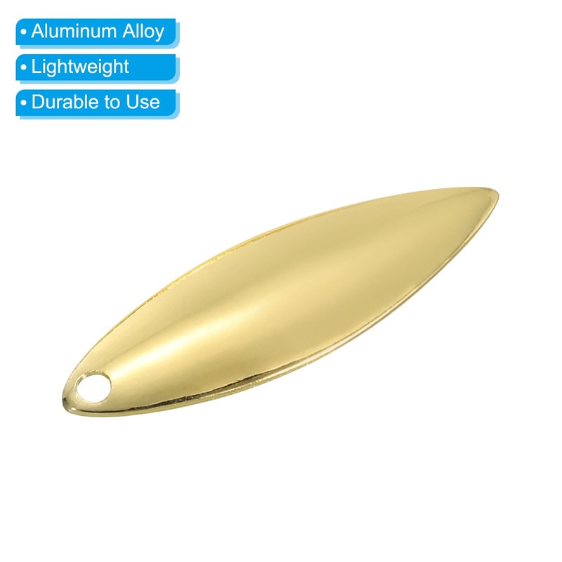 PATIKIL 30pcs 1.3x0.4" Fishing Lure Blades Willow Leaf Lure Making