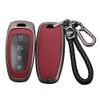 SANRILY Metal & Leather 3/4/5/7/8 Button Key Fob Cover Case