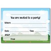12 x Bouncy Castle Birthday Party Invitations with Blue Envelopes