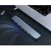 De Usb Hub 8 En 1 Azul Claro, 4 Puertos