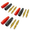 VUNIVERSUM 3 Pairs (6 Pieces) 4 mm Banana Plug Gold