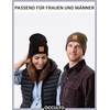 Occulto Leather Patch Winter Beanie Hat -