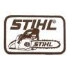 Retro Stihl Chainsaw Brown Iron On Patch Retro Vintage Style Hat Cap Sew Iron On