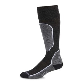 Minus33 Merino Wool Mountain Heritage Elite Full Cushion Over the Calf Ski Socks - Made in the USA - Warm Knee High Socks - Black - Large